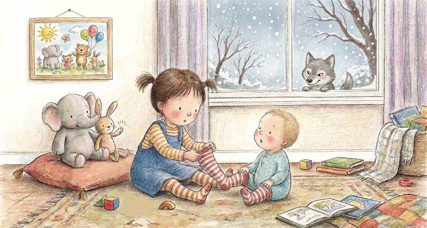 Волчок заглядывает в окно